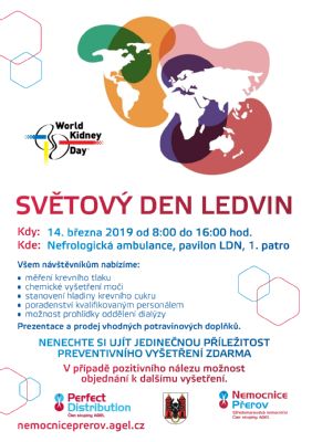 Dne 14. března Vás zveme na Světový den ledvin
